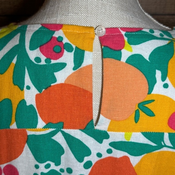 J.Crew Linen Blend Colorful Citrus Floral Print Dress size 4 - Picture 8 of 12